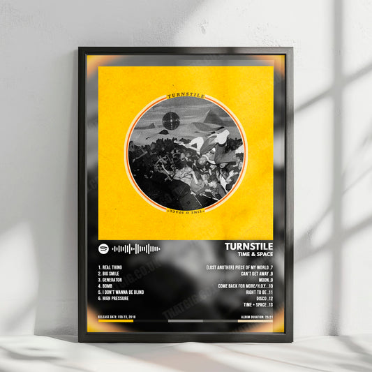 Turnstile "Time & Space" Album Cover Poster - with Complete Tracklist