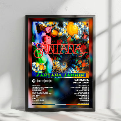 Santana "Santana Jammin'" Album Cover Poster - with Complete Tracklist