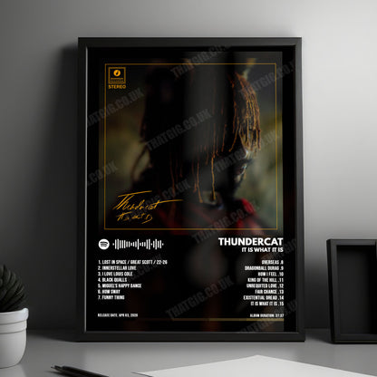 Thundercat "It Is What It Is" Album Cover Poster - with Complete Tracklist