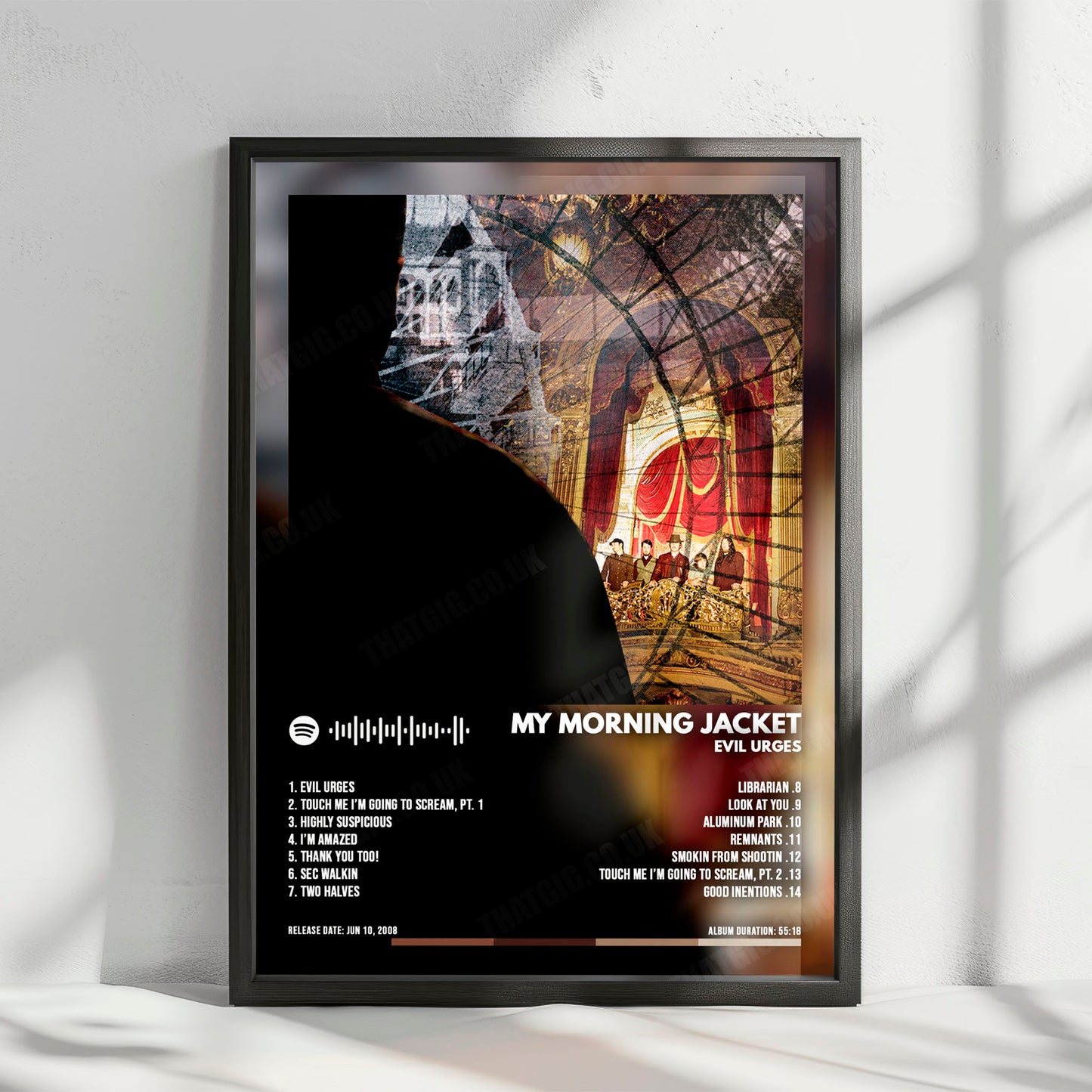 My Morning Jacket "Evil Urges" Album Cover Poster - with Complete Tracklist
