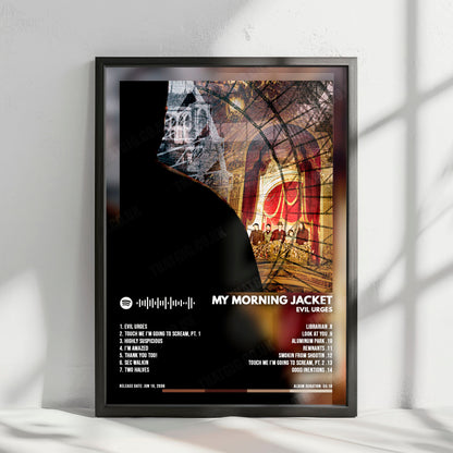 My Morning Jacket "Evil Urges" Album Cover Poster - with Complete Tracklist