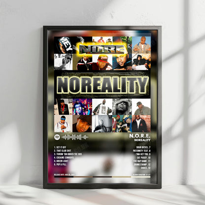 N.O.R.E "Noreality" Album Cover Poster - with Complete Tracklist