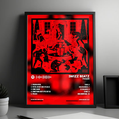 Swizz Beatz "Poison" Album Cover Poster - with Complete Tracklist