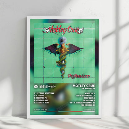 Mötley Crüe "Dr. Feelgood" Album Cover Poster - with Complete Tracklist