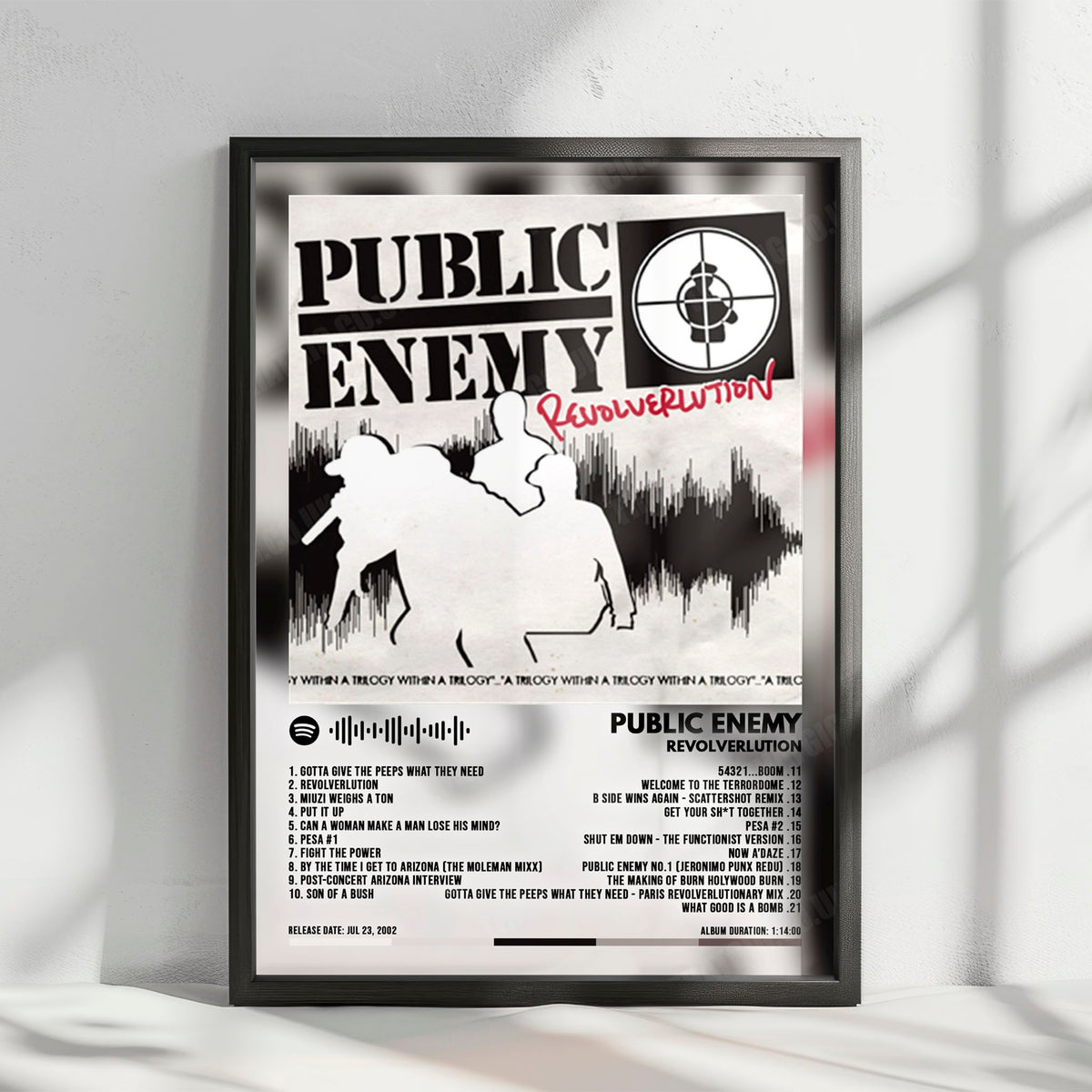 Public Enemy "Revolverlution" Album Cover Poster - with Complete Tracklist