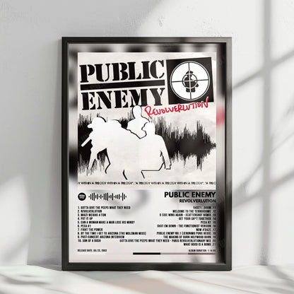 Public Enemy "Revolverlution" Album Cover Poster - with Complete Tracklist