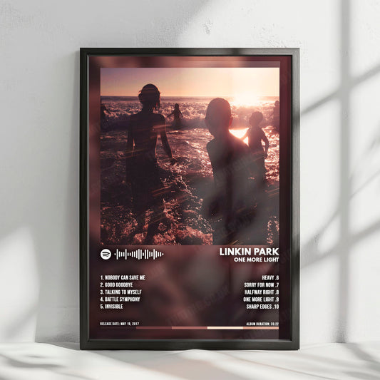Linkin Park "One More Light" Album Cover Poster - with Complete Tracklist