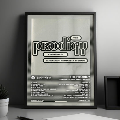 The Prodigy "Experience: Expanded (Remixes & B-sides)" Album Cover Poster - with Complete Tracklist