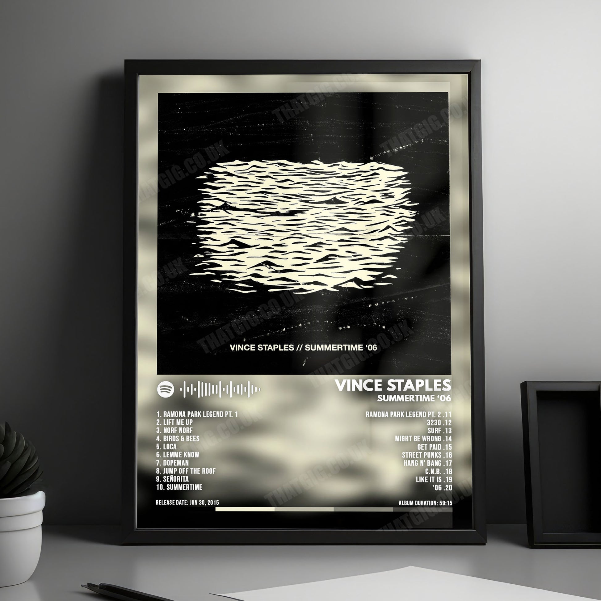 Vince Staples "Summertime '06" Album Cover Poster - with Complete Tracklist