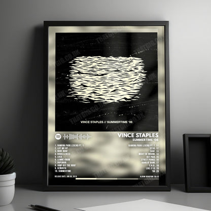 Vince Staples "Summertime '06" Album Cover Poster - with Complete Tracklist