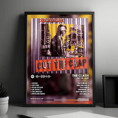 The Clash "Cut The Crap" Album Cover Poster - with Complete Tracklist