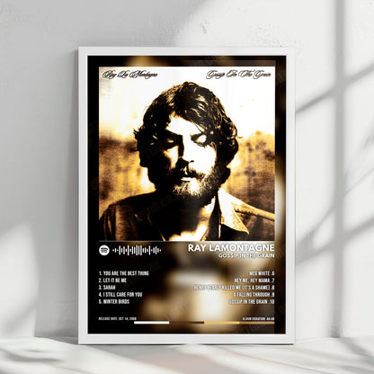 Ray LaMontagne "Gossip in the Grain" Album Cover Poster - with Complete Tracklist