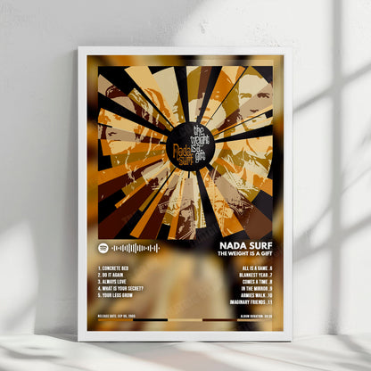Nada Surf "The Weight Is a Gift" Album Cover Poster - with Complete Tracklist