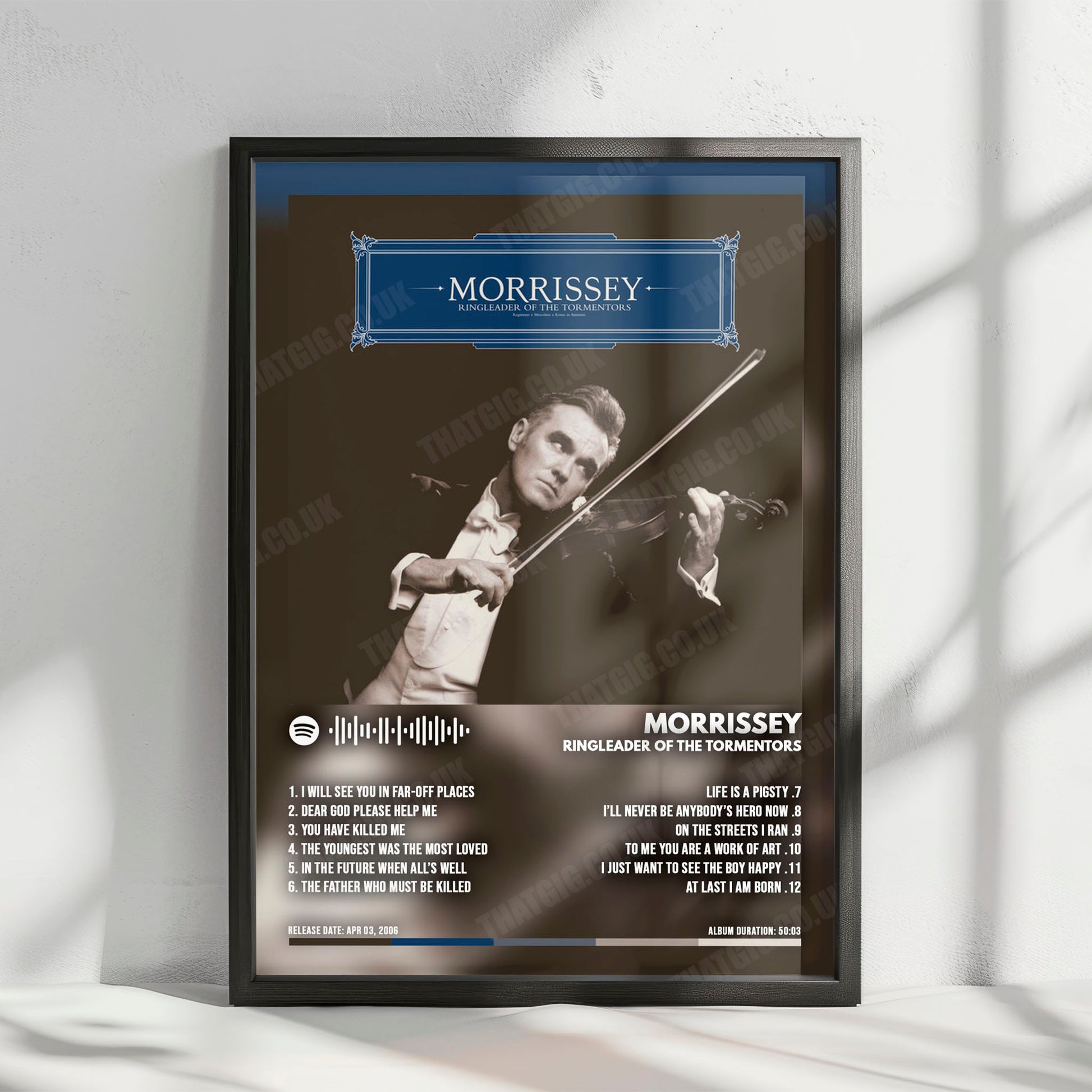Morrissey "Ringleader of the Tormentors" Album Cover Poster - with Complete Tracklist