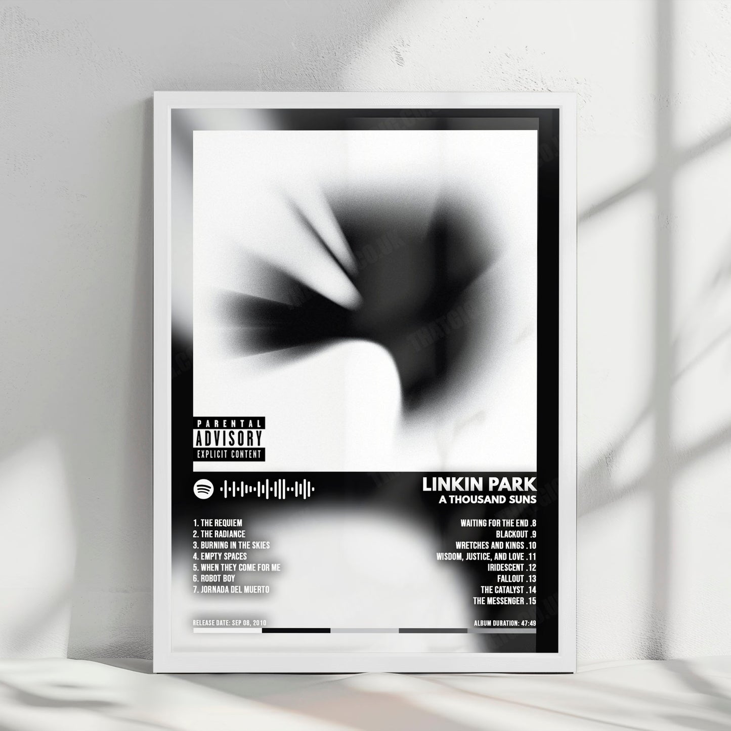 Linkin Park "A Thousand Suns" Album Cover Poster - with Complete Tracklist