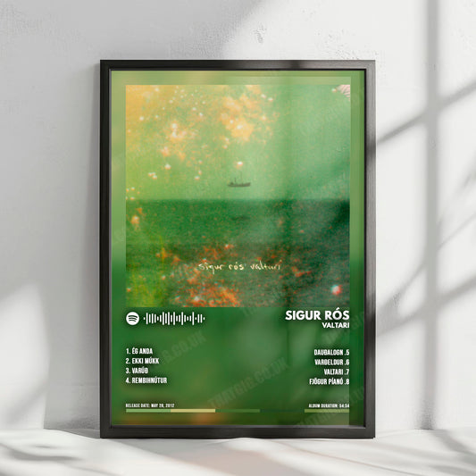 Sigur_Rós "Valtari" Album Cover Poster - with Complete Tracklist