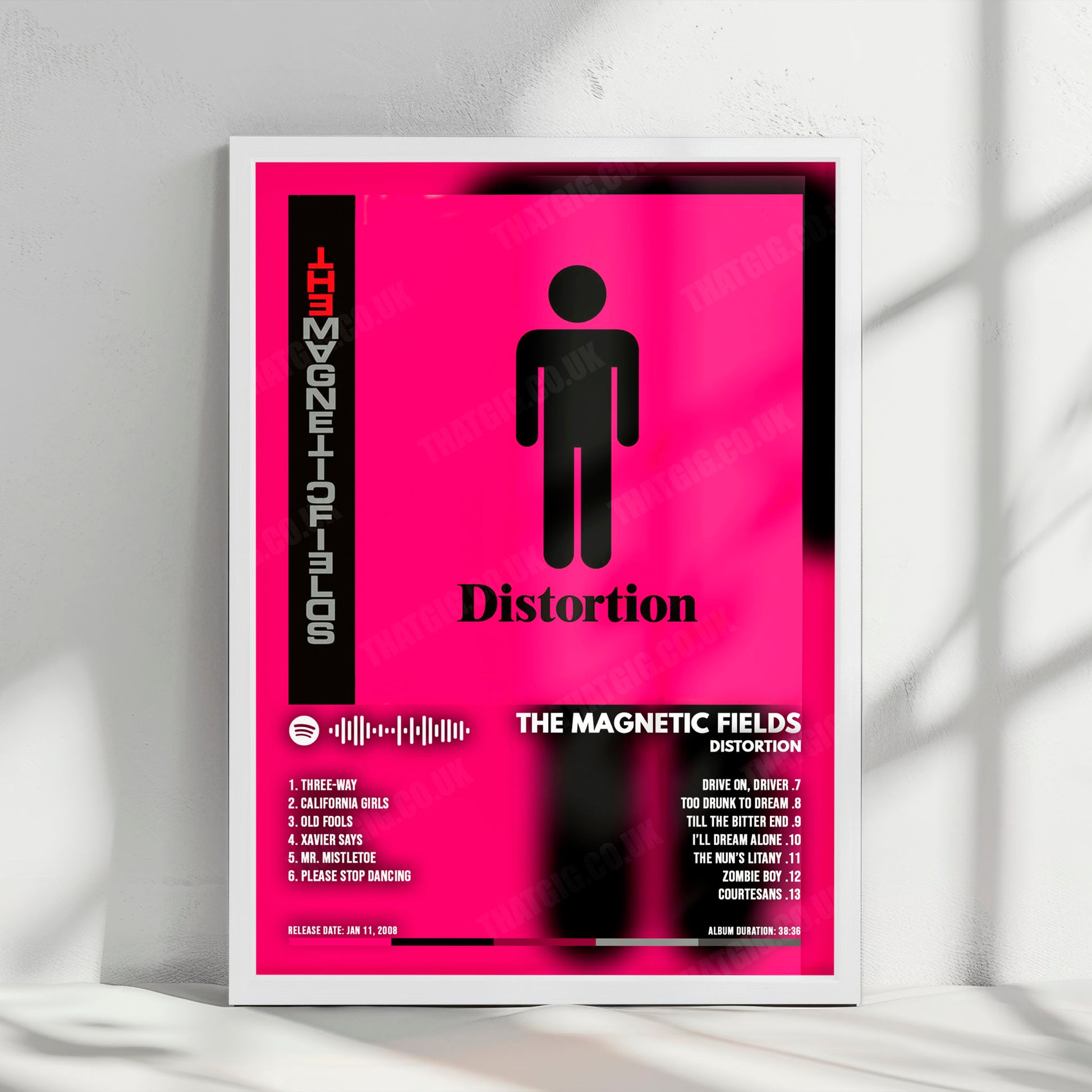 The Magnetic Fields "Distortion" Album Cover Poster - with Complete Tracklist