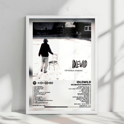 Idlewild "100 Broken Windows" Album Cover Poster - with Complete Tracklist