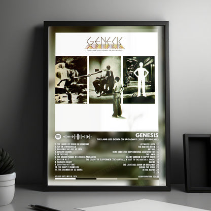 Genesis "The Lamb Lies Down on Broadway " Album Cover Poster - with Complete Tracklist