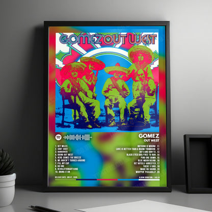 Gomez "Out West" Album Cover Poster - with Complete Tracklist
