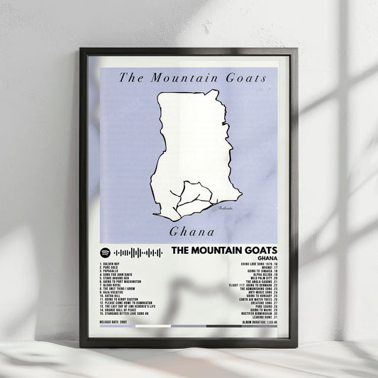 Mountain Goats "Ghana" Album Cover Poster - with Complete Tracklist