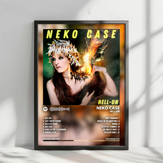 Neko Case "Hell-On" Album Cover Poster - with Complete Tracklist