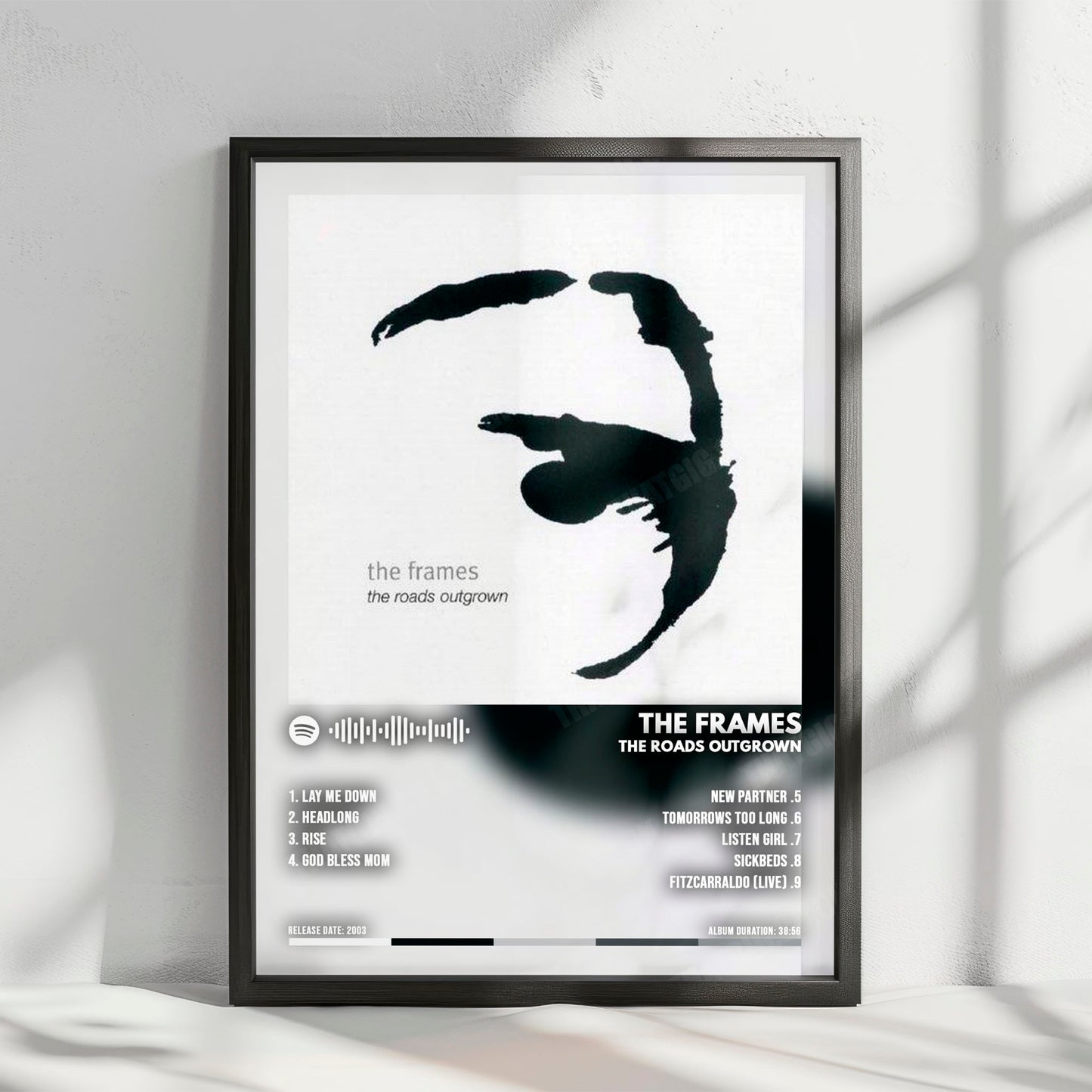 The Frames "The Roads Outgrown" Album Cover Poster - with Complete Tracklist