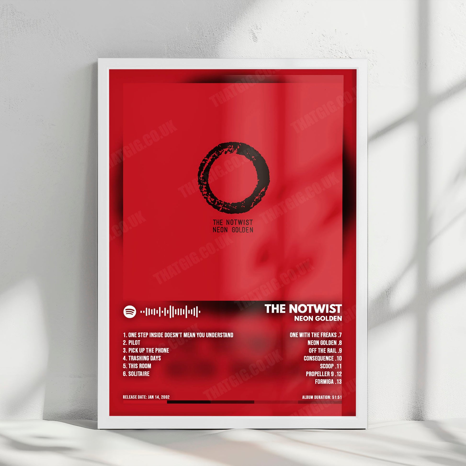 The Notwist "Neon Golden" Album Cover Poster - with Complete Tracklist