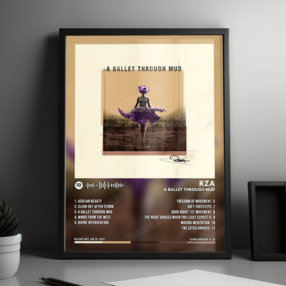 RZA "A Ballet Through Mud" Album Cover Poster - with Complete Tracklist