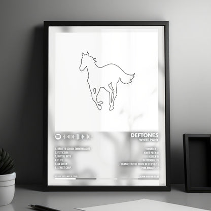 Deftones "White Pony " Album Cover Poster - with Complete Tracklist