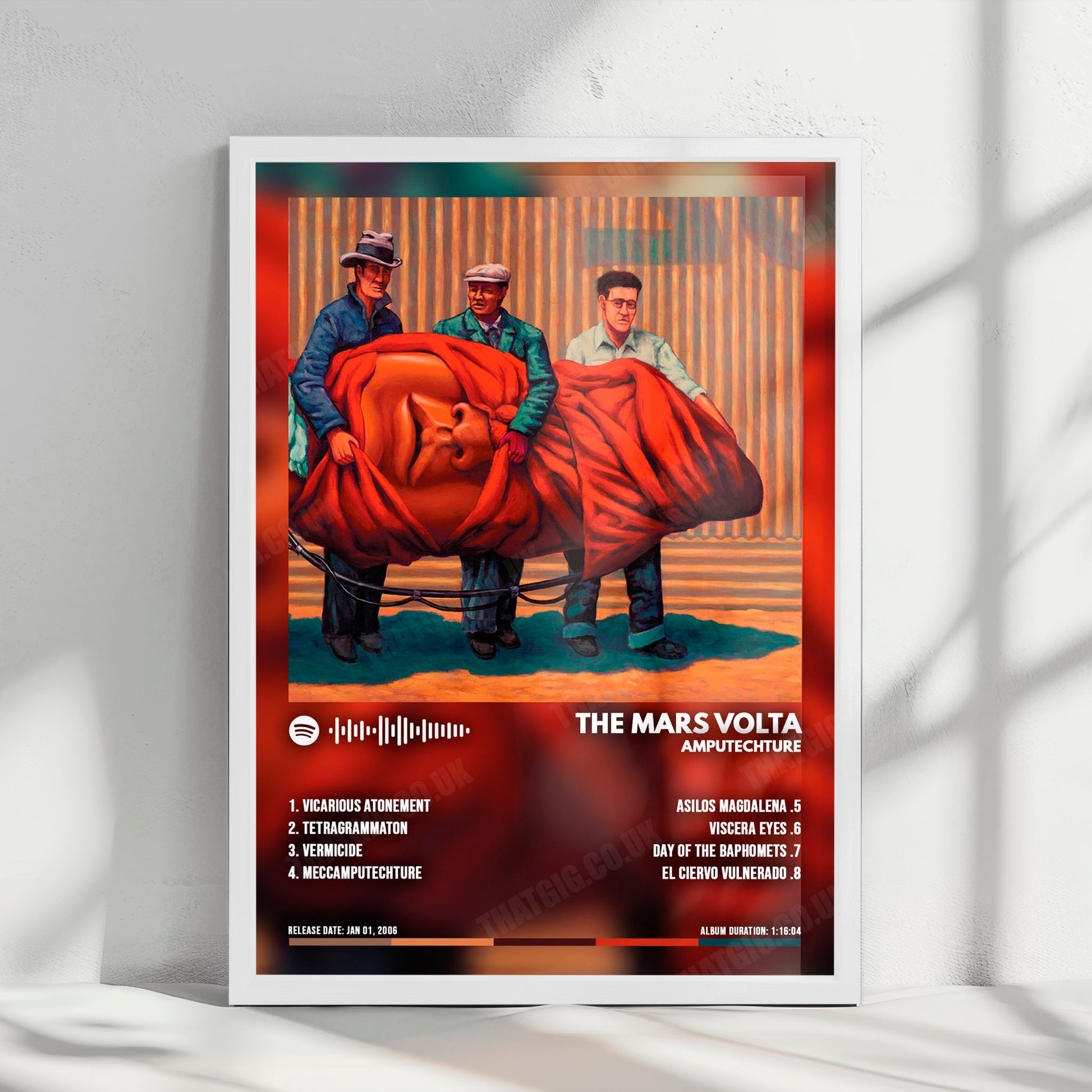 The Mars Volta "Amputechture" Album Cover Poster - with Complete Tracklist