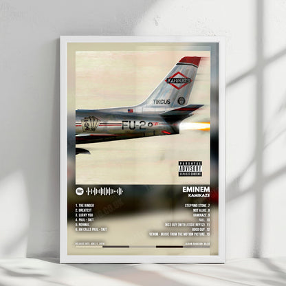 Eminem "Kamikaze" Album Cover Poster - with Complete Tracklist