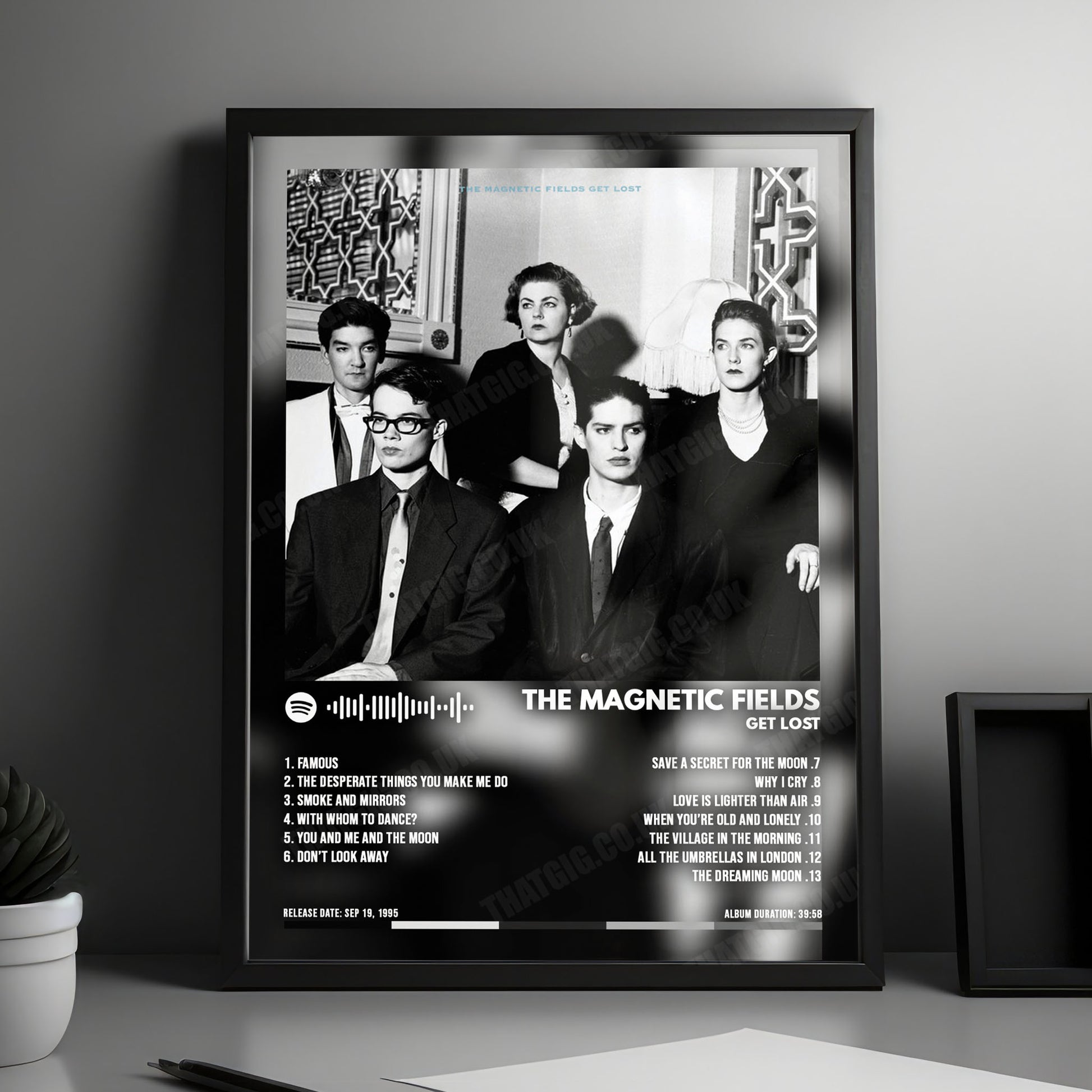 The Magnetic Fields "Get Lost" Album Cover Poster - with Complete Tracklist