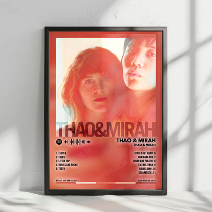 Mirah "Thao & Mirah" Album Cover Poster - with Complete Tracklist