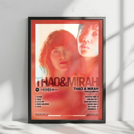 Mirah "Thao & Mirah" Album Cover Poster - with Complete Tracklist