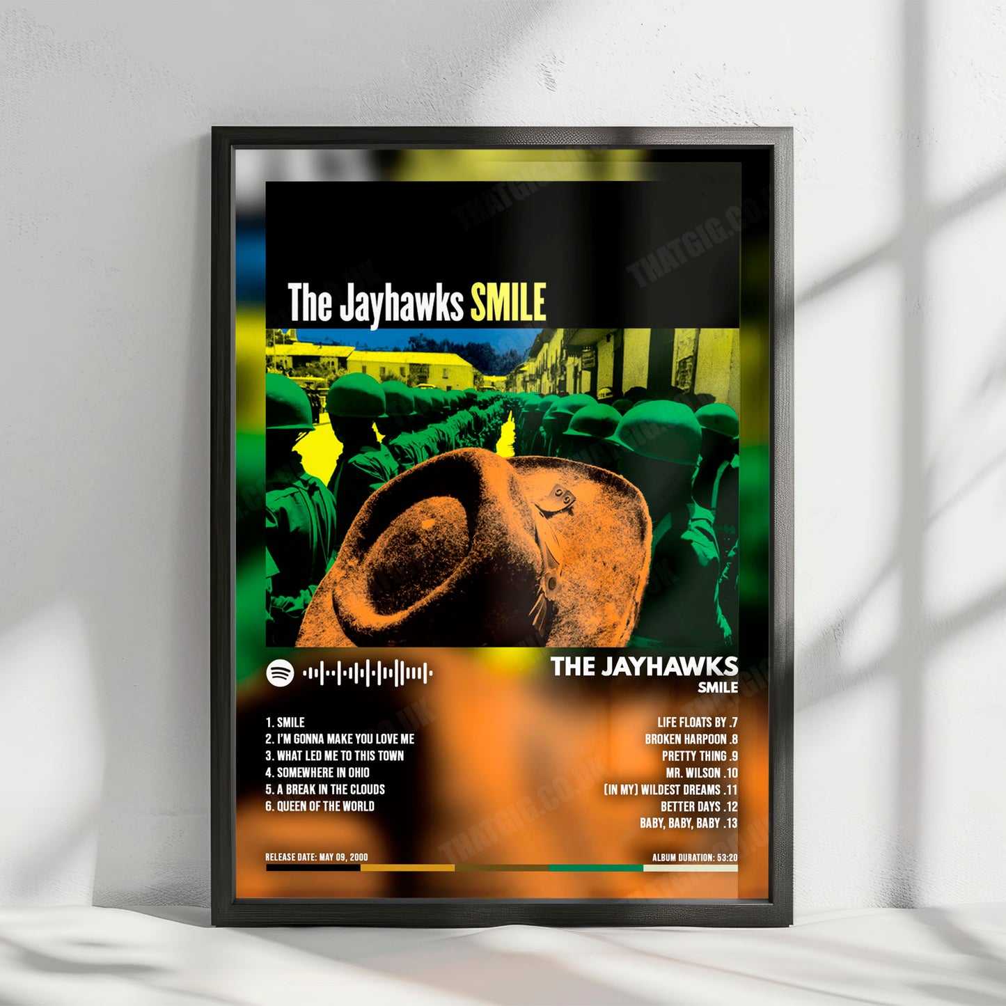 The Jayhawks "Smile" Album Cover Poster - with Complete Tracklist