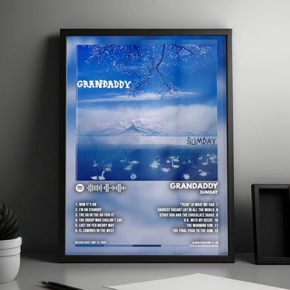 Grandaddy "Sumday" Album Cover Poster - with Complete Tracklist