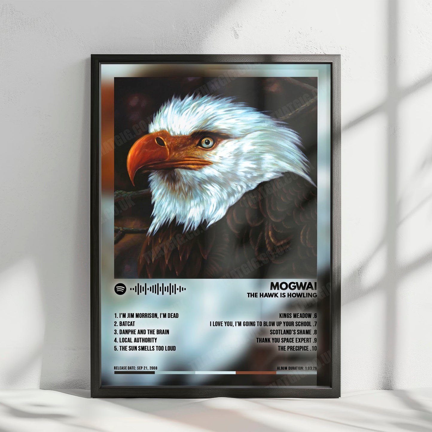 Mogwai "The Hawk Is Howling" Album Cover Poster - with Complete Tracklist