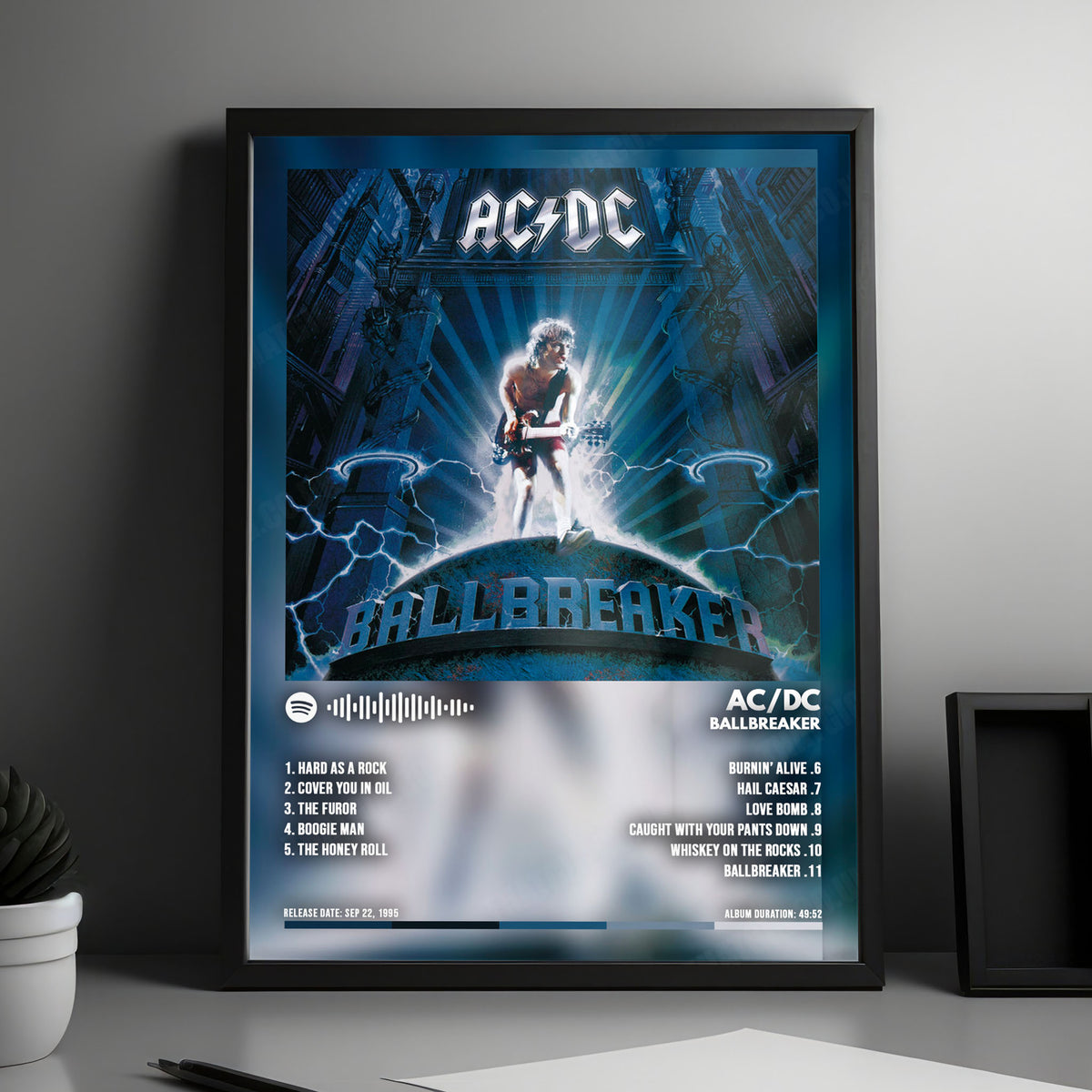 AC/DC "Ballbreaker" Album Cover Poster - with Complete Tracklist