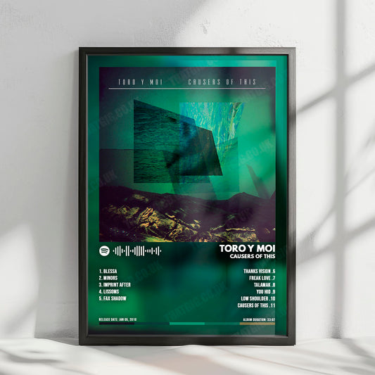 Toro y Moi "Causers of This" Album Cover Poster - with Complete Tracklist
