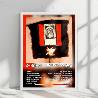 The Hidden Cameras "Ecce Homo" Album Cover Poster - with Complete Tracklist