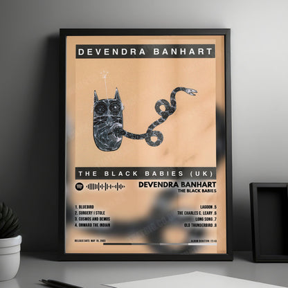 Devendra Banhart "The Black Babies" Album Cover Poster - with Complete Tracklist
