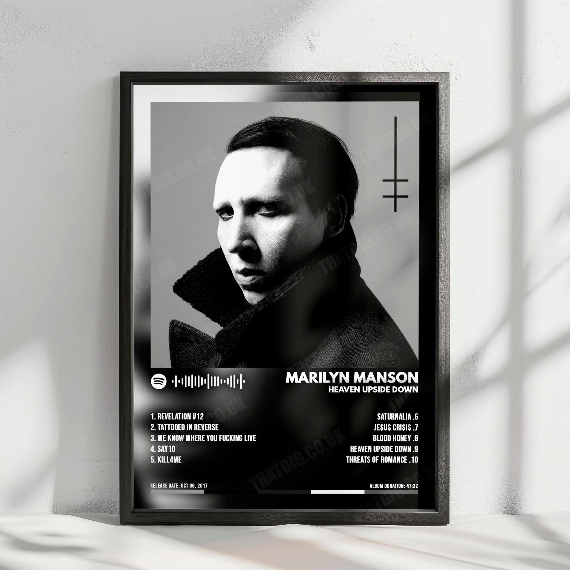 Marilyn Manson "Heaven Upside Down" Album Cover Poster - with Complete Tracklist