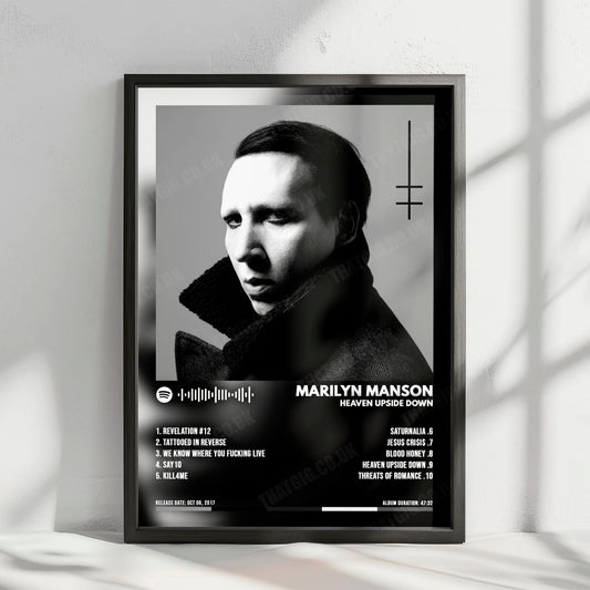 Marilyn Manson "Heaven Upside Down" Album Cover Poster - with Complete Tracklist