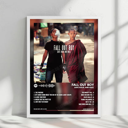 Fall Out Boy "Save Rock and Roll " Album Cover Poster - with Complete Tracklist