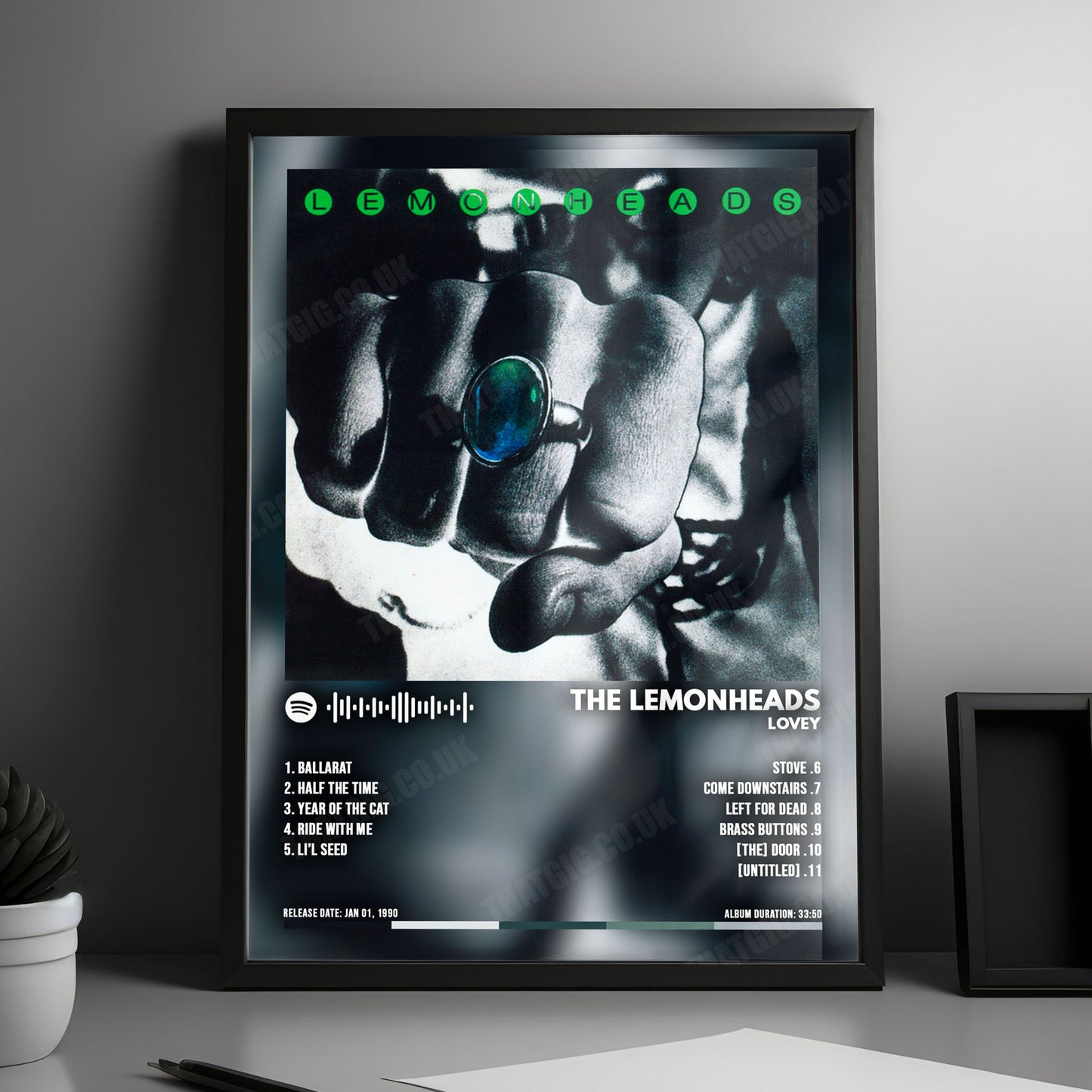 The Lemonheads "Lovey" Album Cover Poster - with Complete Tracklist