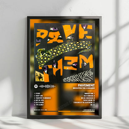 Pavement "Brighten the Corners" Album Cover Poster - with Complete Tracklist
