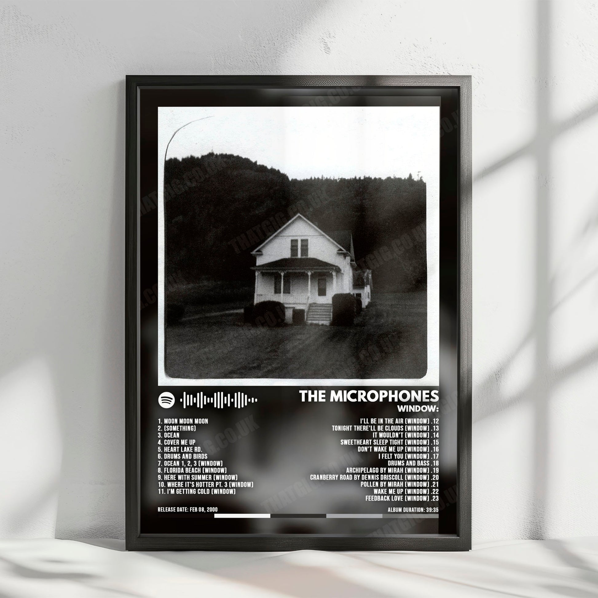 The Microphones "Window:" Album Cover Poster - with Complete Tracklist