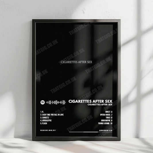 Cigarettes After Sex "Cigarettes After Sex" Album Cover Poster - with Complete Tracklist