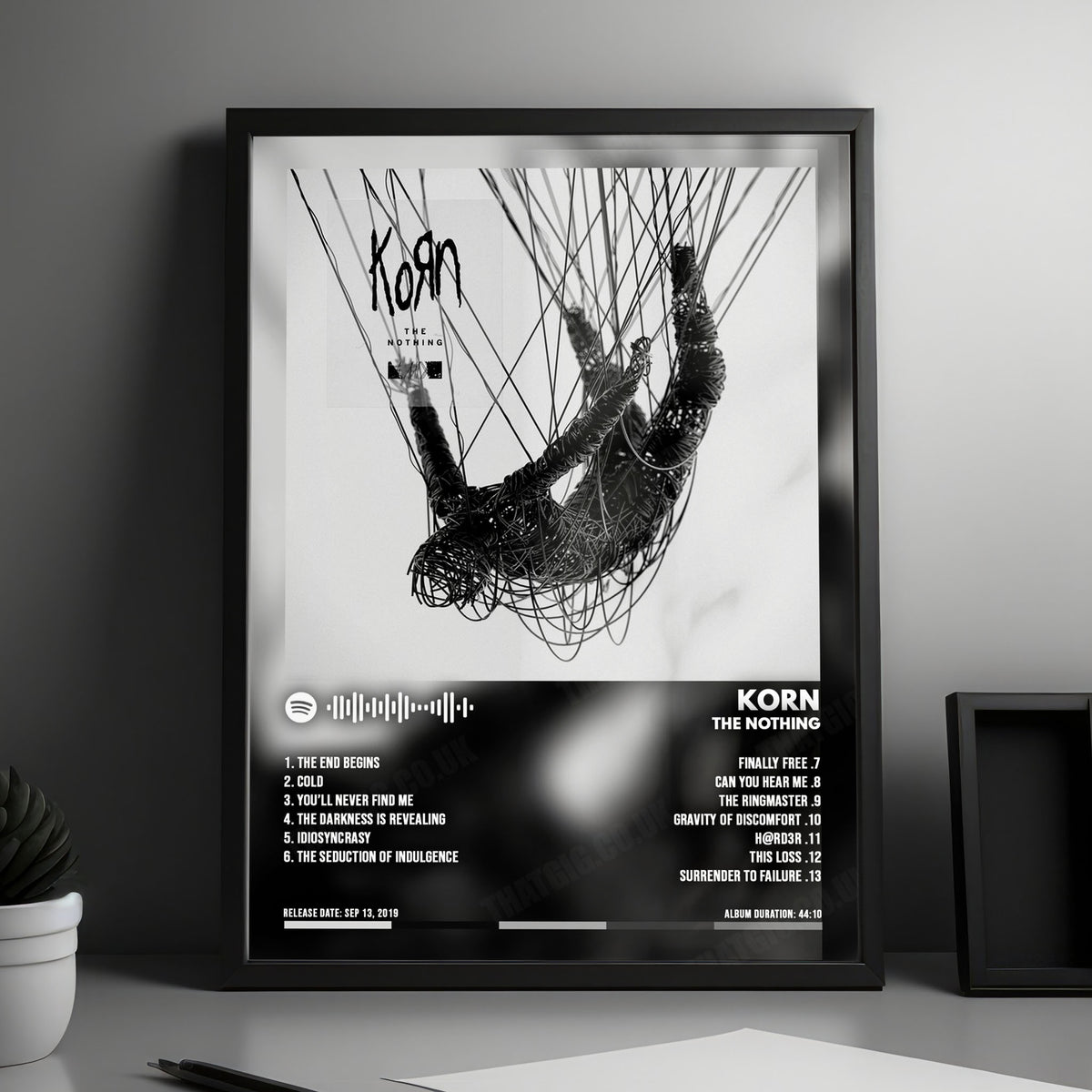 Korn "The Nothing" Album Cover Poster - with Complete Tracklist